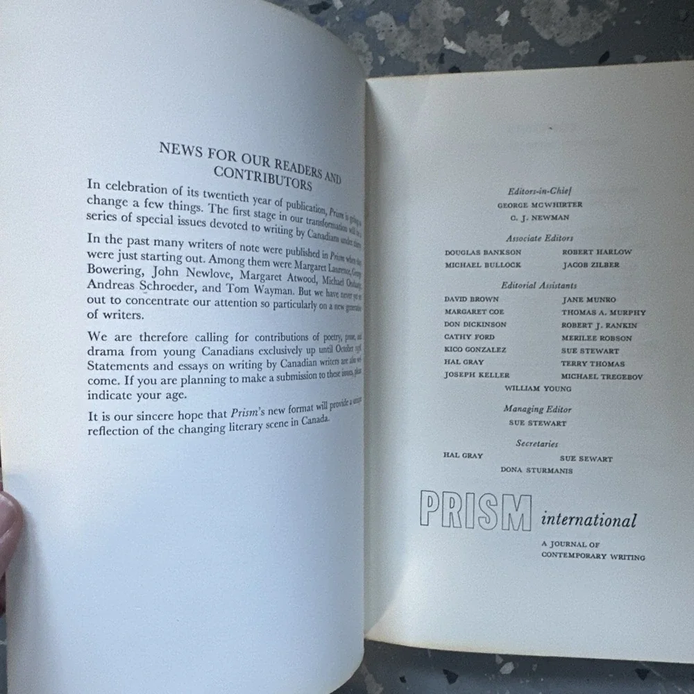 Prism International Fall 1977 Volume‎ 16:2 Rare Canadian Poetry Publication